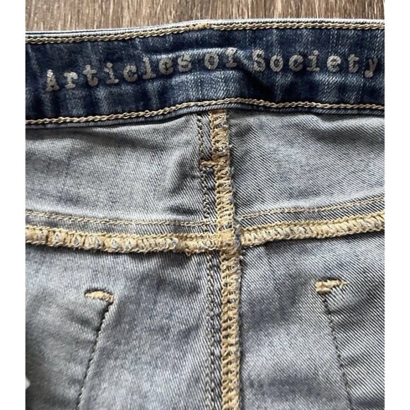 Vintage Articles of Society Jeans Women Sz 27 Dark Wash Skinny Ankle Stony Hill - Picture 12 of 16